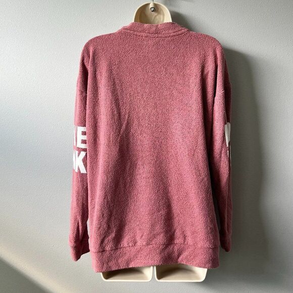 Victoria's Secret PINK Stadium Mock Neck Pullover Sweater Size S - Picture 3 of 7